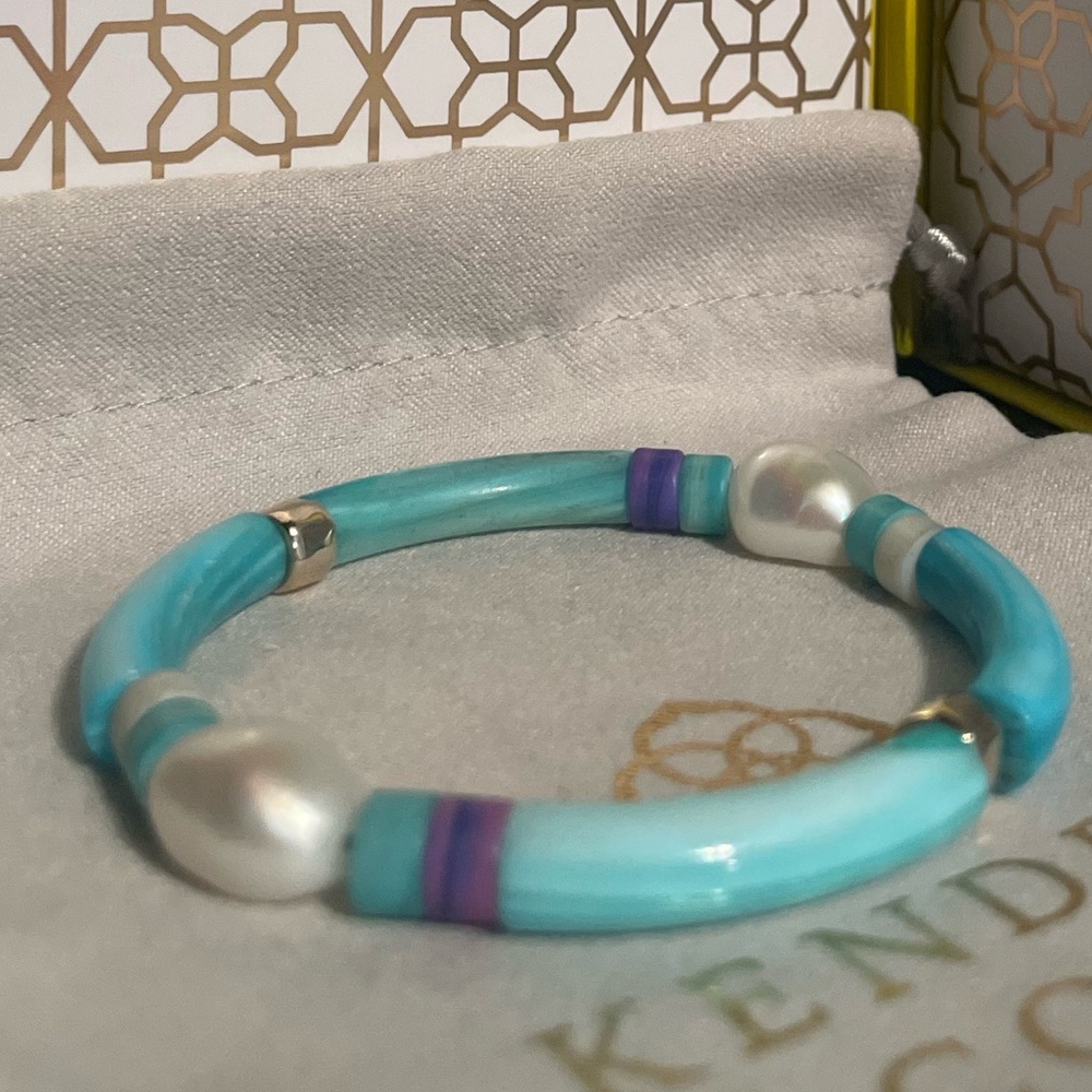 Kendra Scott Rachel Gold Friendship bracelet in blue mix (Partial Set)